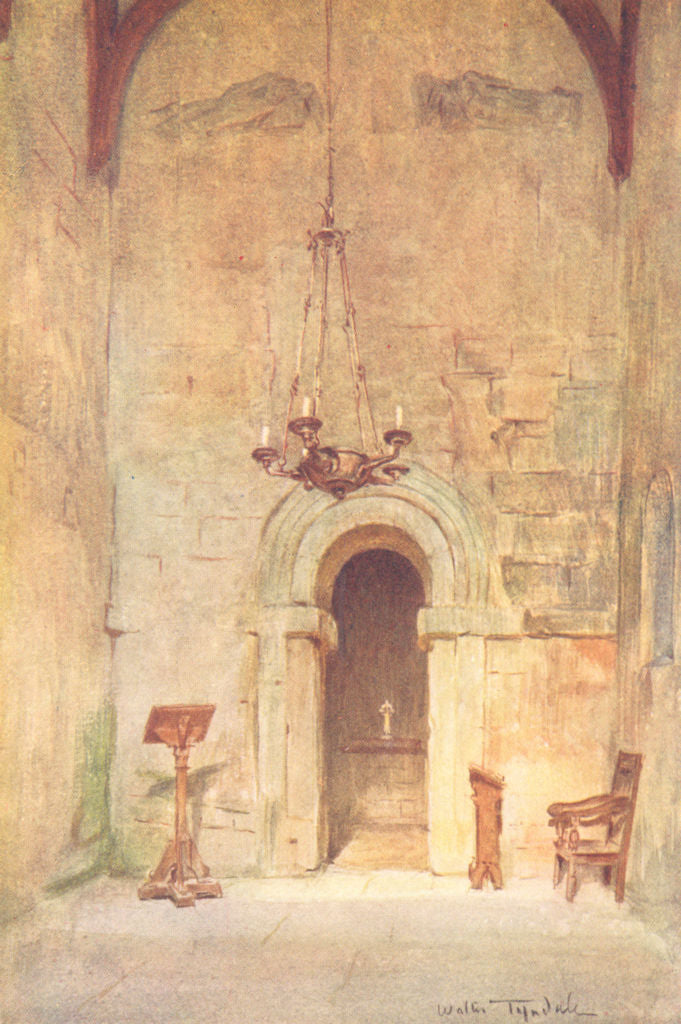 TRIBAL. A Saxon Church in Wessex 1906 old antique vintage print picture